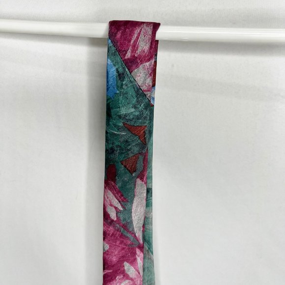 Robert Alan Men's Necktie 3 ¾” Hawaiian Print Flowers Made in USA - Picture 8 of 11